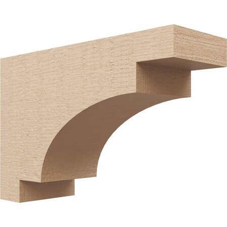 Ekena Millwork 4"W x 12"D x 8"H Classic Mediterranean Rough Cedar Woodgrain TimberThane Corbel, Primed Tan CORUR04X12X08MEDRCPR